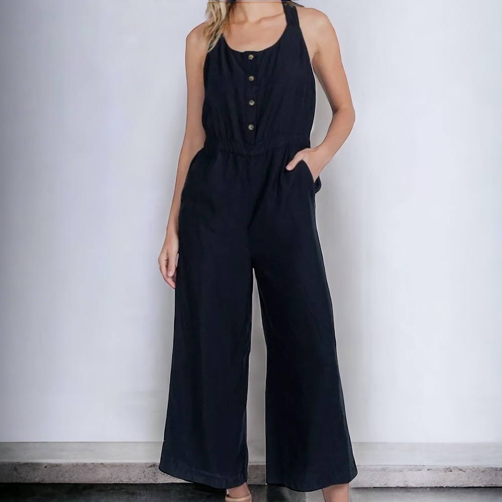 NWOT American Rose Ezra Button Down Jumpsuit